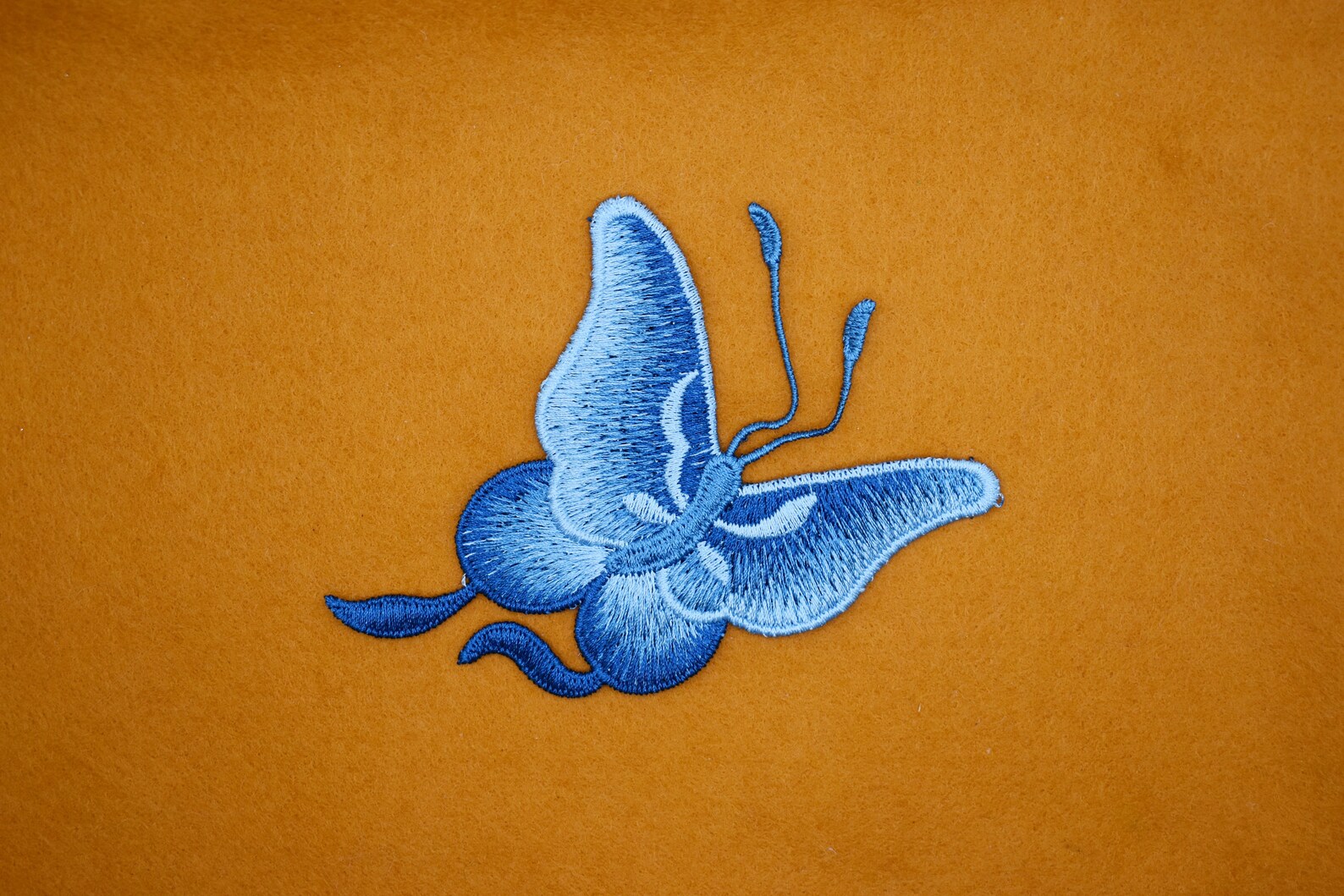 Large Blue Butterfly Sew-on Patch/insects Badge/diy Embroidery ...