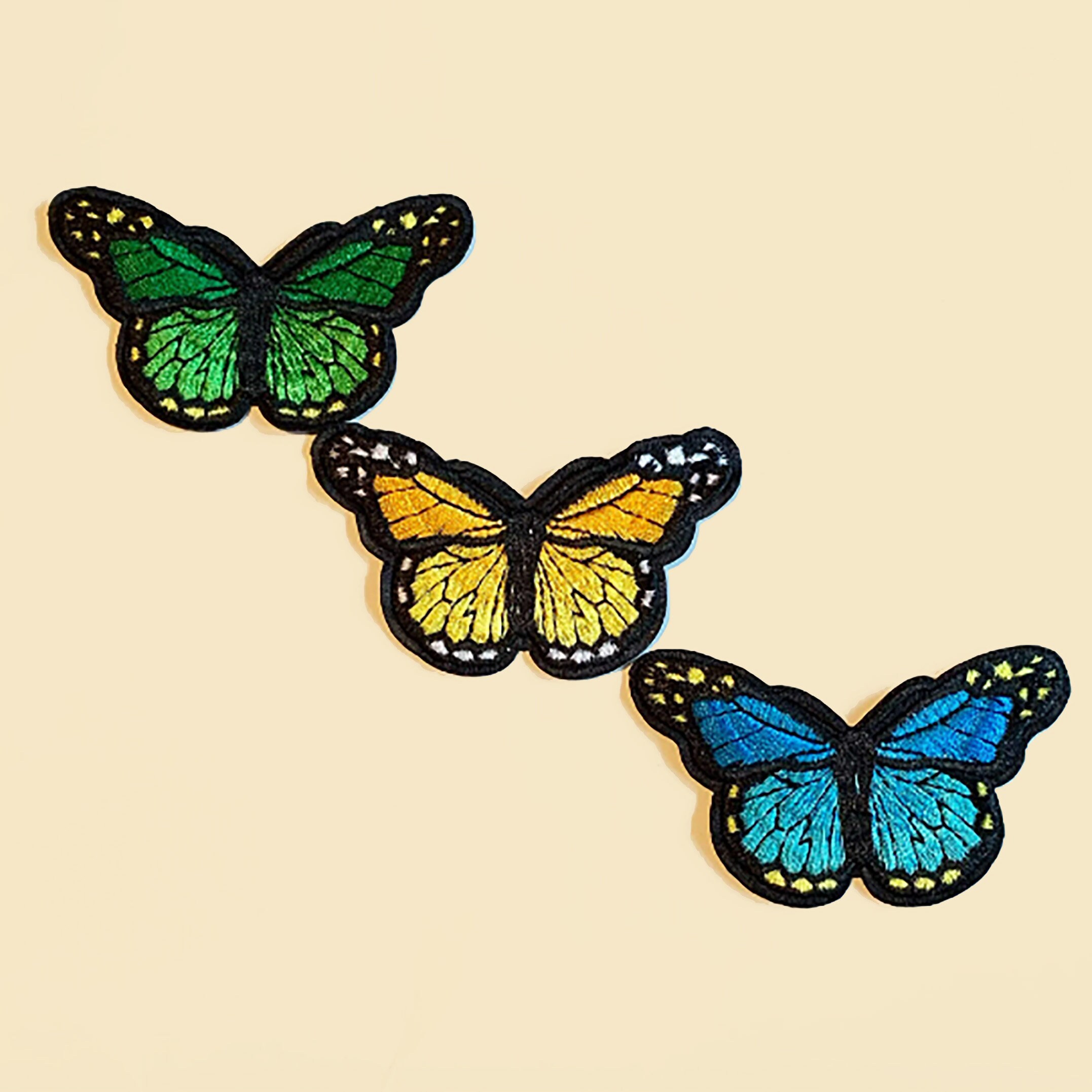 Big Butterfly Embroidered Patch, Large Sew on Patches, Iron on Embroidery  Applique, Craft Supplies 