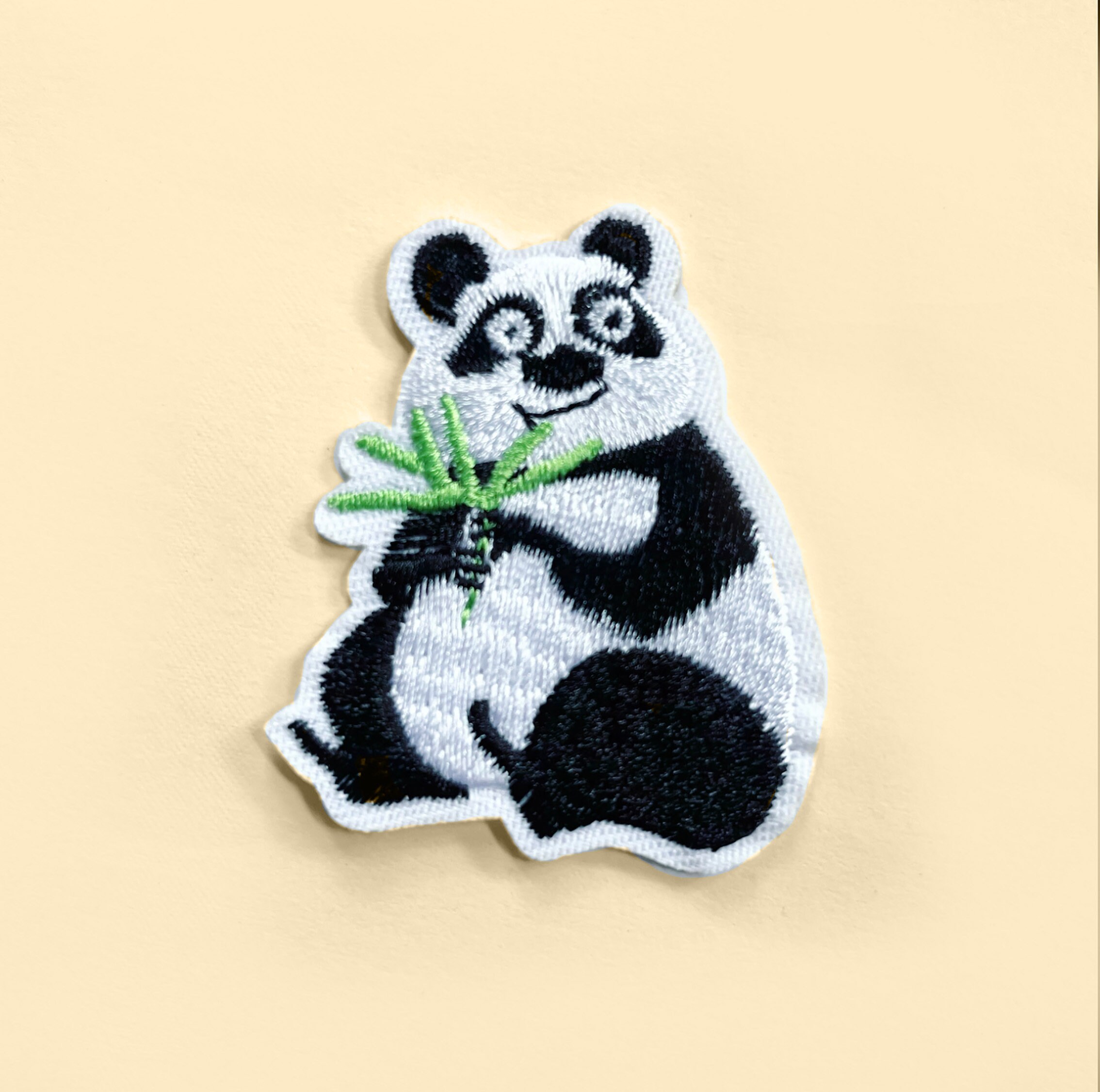 Iron-on Funny Panda With Bamboo Patch/animal Badge/diy/decorative ...