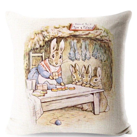 Rabbit cushion cover 45 cm/Nursery baby gift/Natural Etsy