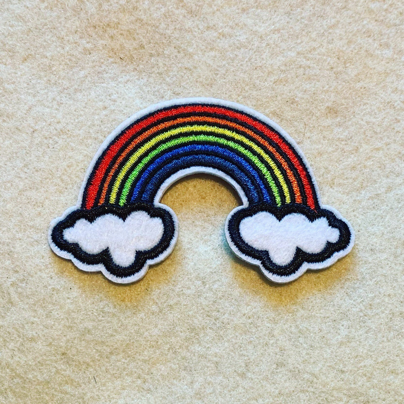 Rainbow Iron On Patch/Rainbow Badge/DIY Embroidery/Embroidered | Etsy