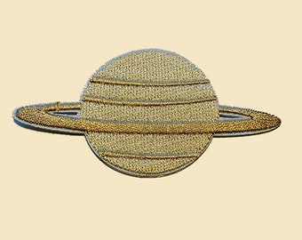 Stick-On Large Saturn Planet Patch/Funny Gifts/Embroidered Patch/Saturn Gift/Cute Patches/Back Patch/Patches for Jacket