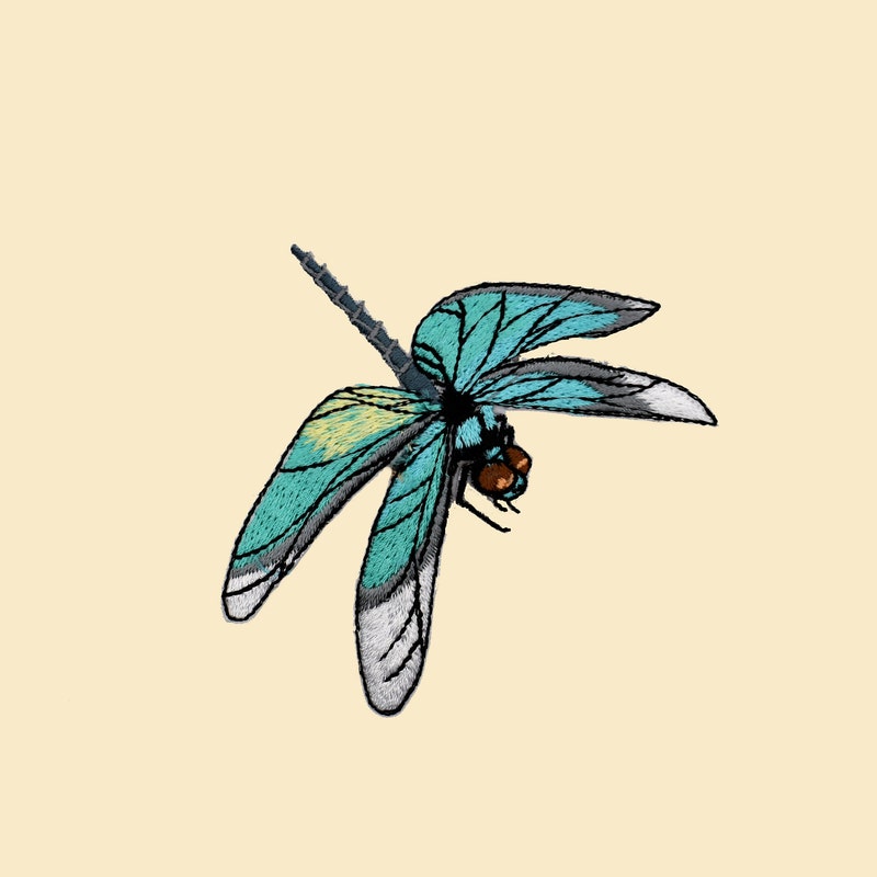 Stick On Emblems Brown Dragonfly Iron-On Applique Patch - Foto 3