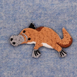 Iron-On Platypus Patch/Nature Animal Badge/Platypus Badge/Decorative Patch/DIY Embroidery/Embroidered Applique/Cute Patch/Animal Lover Gift image 3