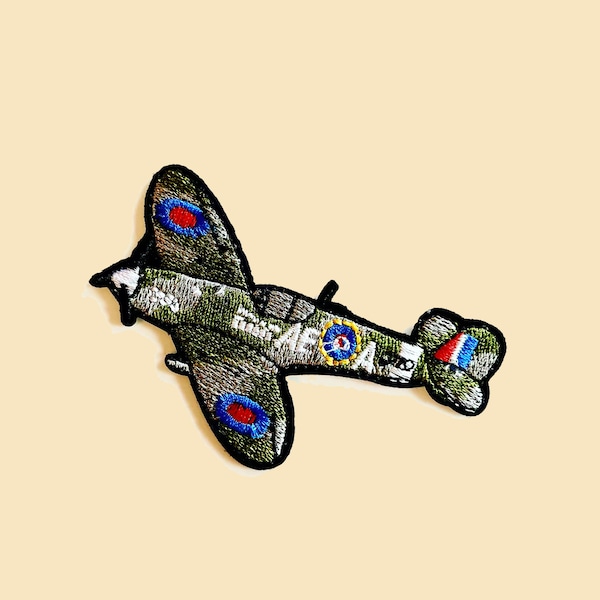 Iron-On Supermarine Spitfire Patch/RAF Lover Gift/Aircraft Enthusiast/Military Aviation/Vintage Aircraft/AirForce Memorabilia/Pilot Pride