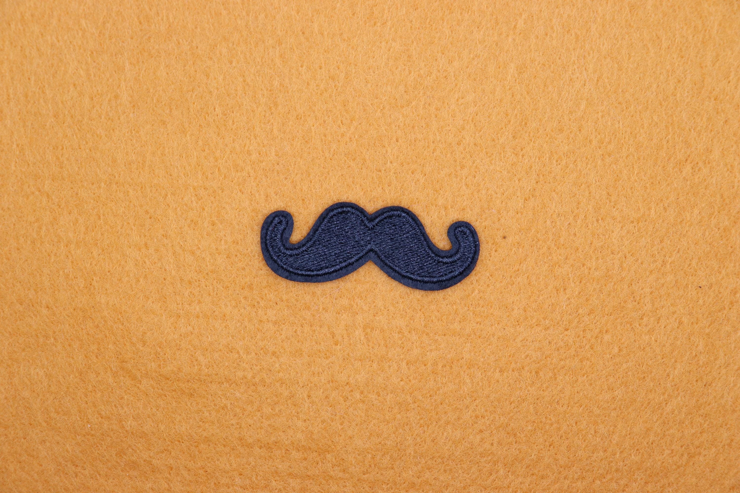 French Flag Mustache Patch: Embroidered Iron On/Sew On For Backpack, Jacket, Apparel