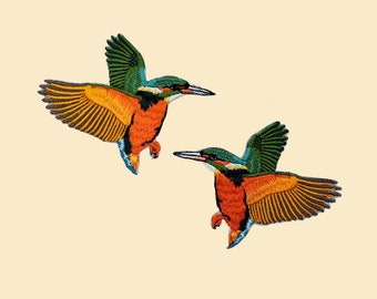 Kolibri Aufnäher/Kolibri Patch/Dekorative Applikation/DIY Stickerei/Gestickte Applikation/Vogel Liebhaber Geschenk