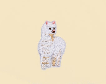 Alpaca Stick-On Patch/Nature Animal Badge/Self-adhesive Patch/Decorative Patch/DIY Embroidery/Embroidered Applique/Cute Alpaca Lover Gift