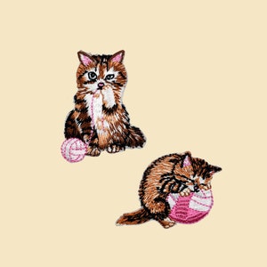 Cat Iron-On Patch/Animal Badge/Pet Patch/DIY Embroidery/Decorative Patch/Embroidered Applique/Applique Motif/Animal Lover/Cat Lover Gift