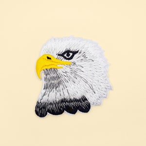 Large American Eagle Head Iron-On Patch/Nature Bird Badge/Decorative Patch/DIY Embroidery/Embroidered Applique/Eagle Patch/Bird Lover Gift