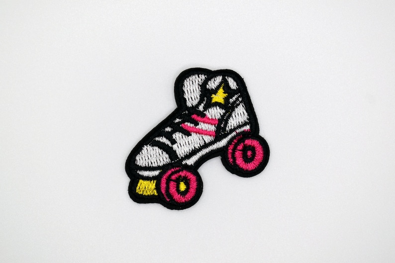 Parche termoadhesivo de patines de colores/Insignia de patinaje/Parche decorativo/Bordado DIY/Aplique bordado/Regalo para amantes del deporte/Regalo para amantes del patinaje imagen 2