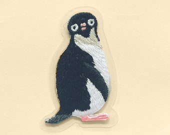 Stick-On Cute Penguins Patch/Animal badge/DIY Embroidery/Decorative Patch/Embroidered Applique/Applique Motif/Accessory Badge/Penguin Lover