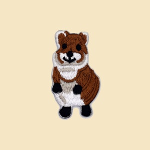 Happy Quokka Iron-On Patch/Nature Animal Badge/Quokka Badge/Decorative Patch/DIY Embroidery/Embroidered Applique/CutePatch/Animal Lover Gift