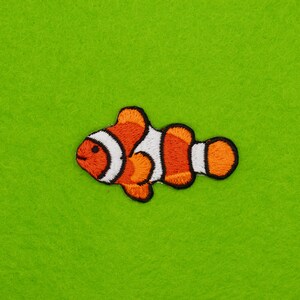 Stick-On Nemo Clownfish Patch/Nature Sealife Badge/Self-Adhesive Patch/Decorative Patch/DIY Embroidery/Embroidered Applique/Fish Lover Gift image 4