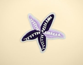 Iron-On Sea Star  Patch – Embroidered Ocean Animal Applique for DIY Crafts & Sea Lover Gifts