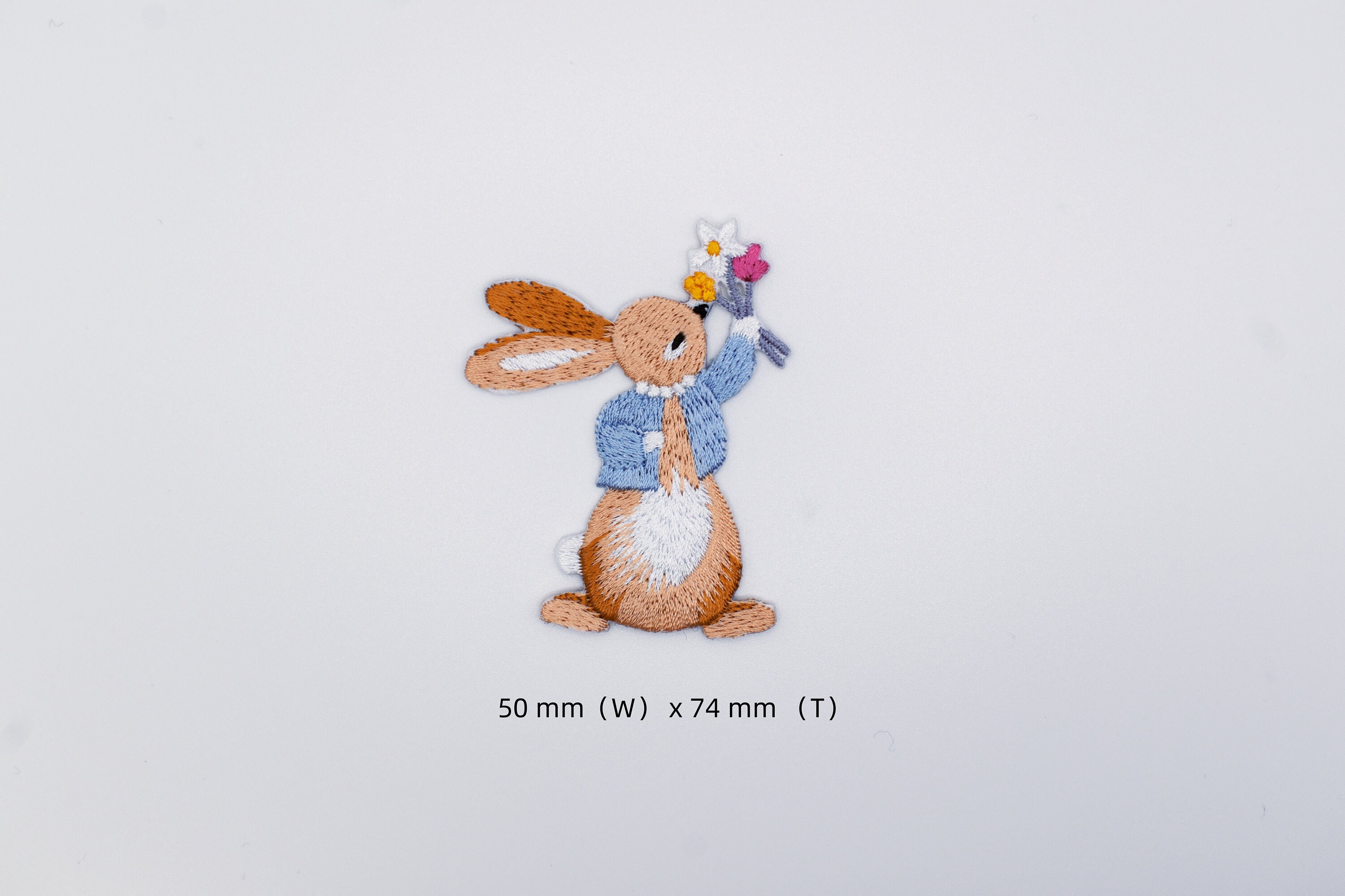 Iron-on Cartoon Bunny Patch Set – Embroidered Rabbit Applique for DIY ...