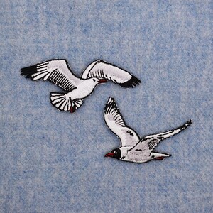 Iron-On Seagull Bird Patch/Nature Bird Badge/Seagull Patch/Decorative Patch/DIY Embroidery/Embroidered Applique/Cute Patch/Seabird Lover image 6