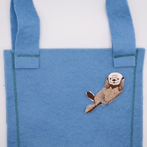 Écusson adhésif loutre mignon/insigne animal nature/écusson auto-adhésif/écusson décoratif/broderie bricolage/appliqués brodés/cadeau amoureux loutre image 4