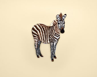 Zebra Aufnäher/Tier Abzeichen/DIY Stickerei/Dekorative Aufnäher/Gestickte Applikation/Applikation Motiv/Accessoire Aufkleber/Zebra Liebhaber Geschenk