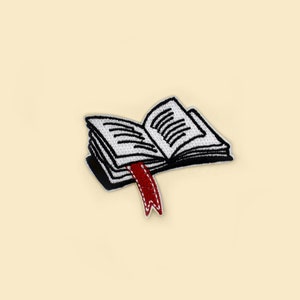 Iron-On Book Patch/Book Lover Patch/Bookworm Gift/Books Patch/Readers Patch/BookWorm Pride/Pop Culture Badge/Reading Book Badge/Embroidery image 1