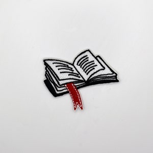 Iron-On Book Patch/Book Lover Patch/Bookworm Gift/Books Patch/Readers Patch/BookWorm Pride/Pop Culture Badge/Reading Book Badge/Embroidery image 2