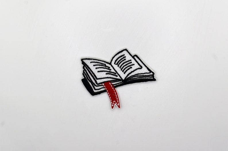 Iron-On Book Patch/Book Lover Patch/Bookworm Gift/Books Patch/Readers Patch/BookWorm Pride/Pop Culture Badge/Reading Book Badge/Embroidery image 2