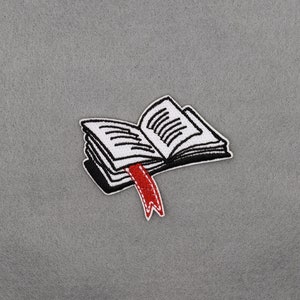 Iron-On Book Patch/Book Lover Patch/Bookworm Gift/Books Patch/Readers Patch/BookWorm Pride/Pop Culture Badge/Reading Book Badge/Embroidery image 3