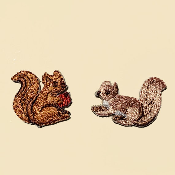 Iron on Animal Garden Squirrel Patch Iron on Animal Garden Squirrel Patch
