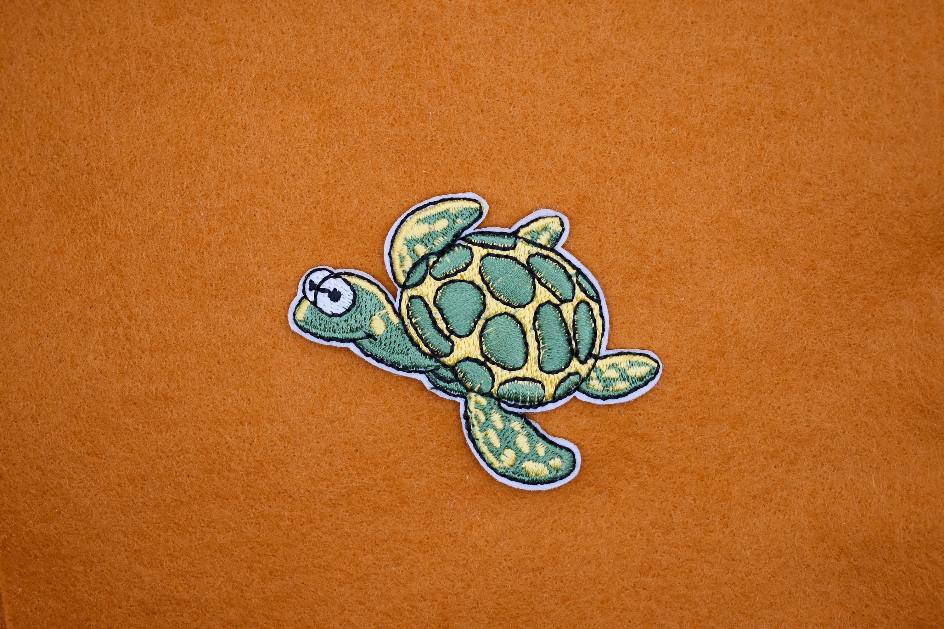 Iron-on Sea Turtle Patch – Marine Animal Embroidered Applique for DIY ...