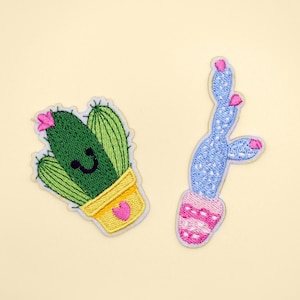 Cactus Motifs Collection Iron on Patch/Cactus Lover Gift/Fai da te Patch/Fun patch/Appliqué Patch/Ricamo fai da te/Fiore Patch/Desert Garden Lover