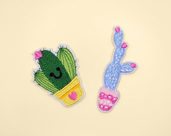 Cactus Motifs Collection Iron on Patch/Cactus Lover Gift/DIY Patch/Fun patch/Appliqué Patch/DIY Embroidery/Flower Patch/Desert Garden Lover