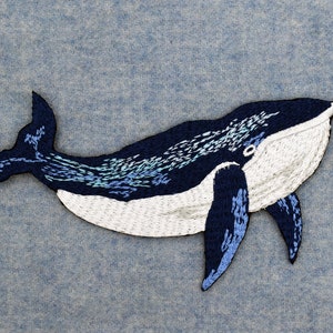 Iron-On Whales Patch/Nature Animal Badge/Whale Badge/Decorative Patch/DIY Embroidery/Embroidered Applique/Cute Patch/Sealife Lover Gift image 7