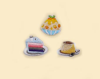 Écusson autocollant pour dessert – applique brodée gâteau, pudding et crème glacée kawaii pour les amateurs de bricolage sucré