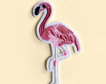 Flamingo Iron-On Patch/Animal Badge/DIY Embroidery/Decorative Patch/Embroidered Applique/Applique Motif/Accessory Iron-On Stickers