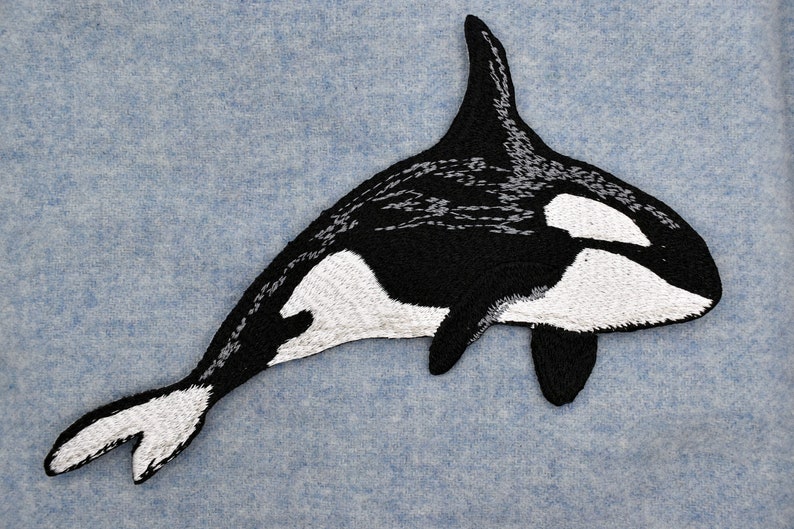 Iron-On Whales Patch/Nature Animal Badge/Whale Badge/Decorative Patch/DIY Embroidery/Embroidered Applique/Cute Patch/Sealife Lover Gift image 8