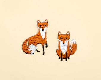 Cute Fox Iron-On Patch/Forest animal Badge/Fox Badge/Decorative Patch/DIY Embroidery/Embroidered Applique/Cute Patch/Animal Lover Gift