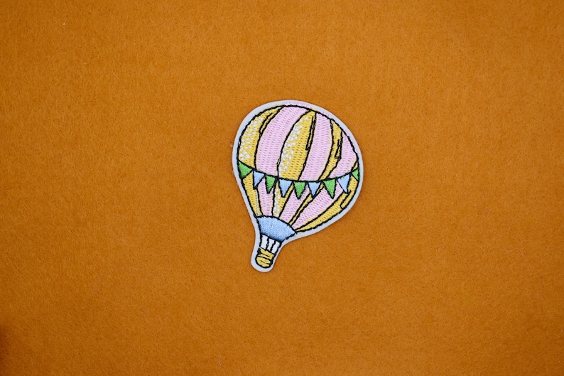 Colourful Hot Air Balloon Iron On Patch/Ballon Badge/DIY Embroidery/Decorative Patch/Embroidered Applique/Applique Motif/Chrismas Gift image 8