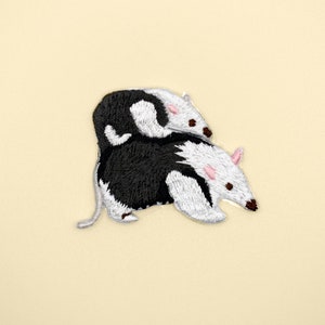 Stick-On AnteatersThe Southern TamanduaCarrying The Baby Patch/Animal Badge/DIY /Decorative Patch/Embroidered Applique/Anteater Lover Gift image 1