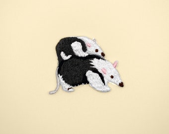 Stick-On Anteaters（The Southern Tamandua）Carrying The Baby Patch/Animal Badge/DIY /Decorative Patch/Embroidered Applique/Anteater Lover Gift