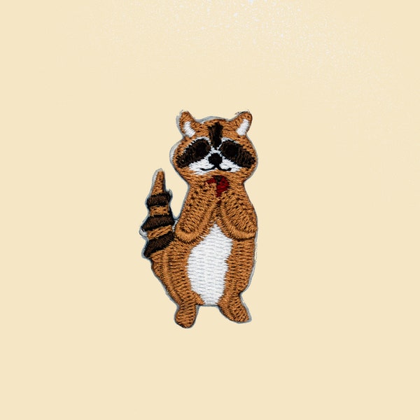 Raccoon iron on patch/Animal Badge/DIY Embroidery/Decorative Patch/Embroidered Applique/raccoon lover/Applique Motif/accessory stickers