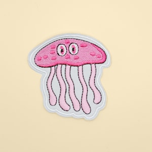 Large Jellyfish Iron On Patch/Jellyfish Badge/Cartoon Animal Patch/Decorative Patch/DIY Embroidery/Embroidered Applique Motif/Jellyfish gift