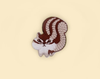 Parche termoadhesivo de ardilla: aplique bordado de animal de jardín para manualidades y regalos para amantes de los animales.