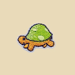 Mini patch de tartaruga/crachá de tartaruga/remendo de animal de desenho animado/remendo decorativo/bordado diy/motivo de aplique bordado/presente de amante de tartaruga