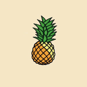 Pineapple Iron-On Patch/Fruit Badge/Fruit Vegetable Patch/Decorative Patch/DIY Embroidery/Embroidered Applique/Fruit Lover/Pineapple Lover
