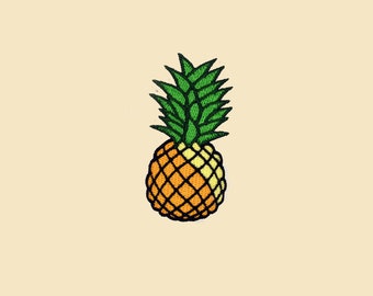 Parche termoadhesivo de piña/Insignia de fruta/Parche de frutas y verduras/Parche decorativo/Bordado DIY/Aplique bordado/Amante de la fruta/Amante de la piña