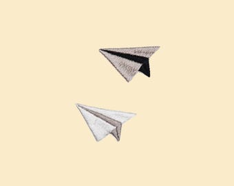 Iron-On Paper Plane Patch – Embroidered Applique for Travel Lovers & DIY Crafts