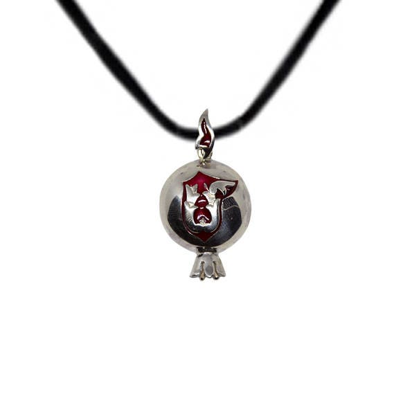 Collier Mi-long Grenat à Breloques - Style Arménien Ethnique - Alliage Argenté 46-50 Cm - Neuf