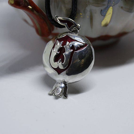 Pomegranate Pendant, Armenian Jewelry Necklace, Name ,Armenian Alphabet Necklace, Armenian Letter Necklace, Initials Jewelry,Gift for Her