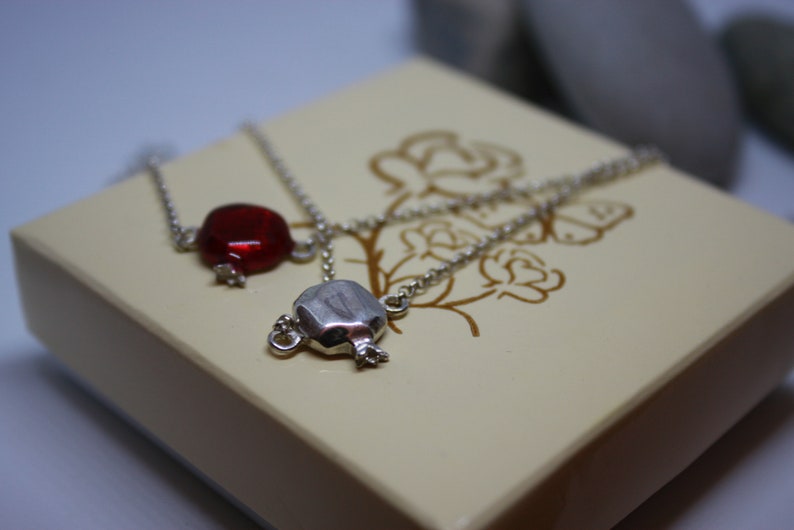gift for her Armenian jewelry silver sterling with red color pomegranate pendant biblical jewelry Pomegranate bracelet Armenian gifts