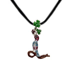 Collar con colgante de esmalte plateado hecho a mano de joyería armenia, regalo personalizado para ella, letra L